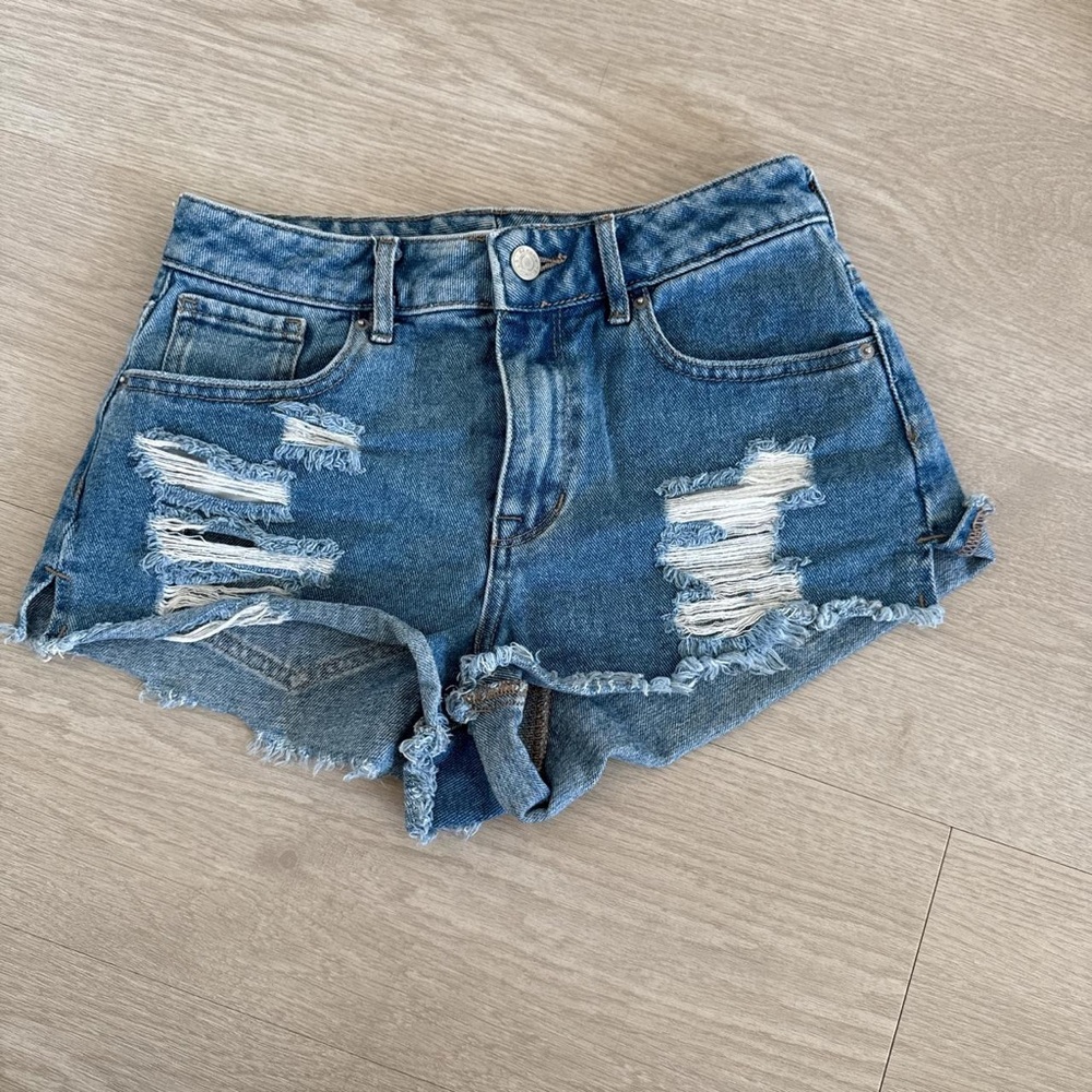 PacSun Distressed Blue Jean Shorts